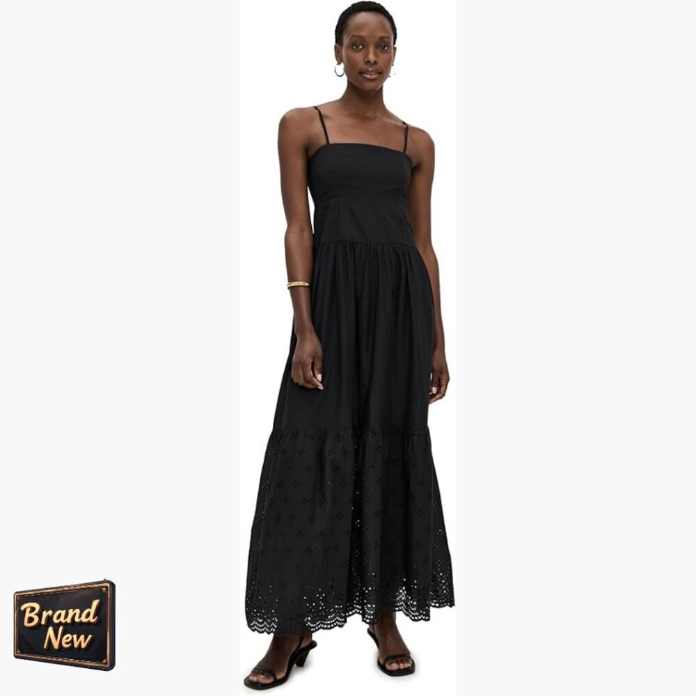 Square Neck Maxi Dress With Tiered Skirt And Adjustable Straps